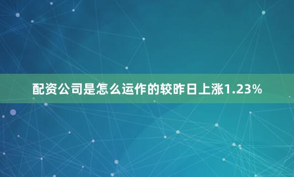 配资公司是怎么运作的较昨日上涨1.23%